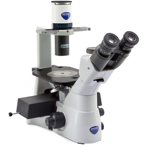 Microscope inversé Optika IM-3LD2, Plan IOS LWD PH, LED-FLUO, 400x, Trinoculaire, B&G Filterset